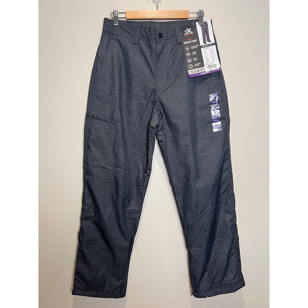ZeroXposur Snow Pant Mens M Black Wooly Fleece Lined Water Resistant Ski Winter